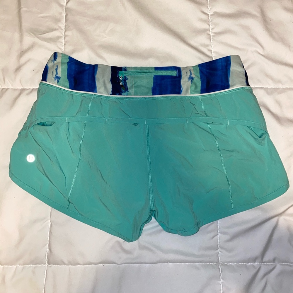 Medium M Teal Lululemon Exercise Shorts